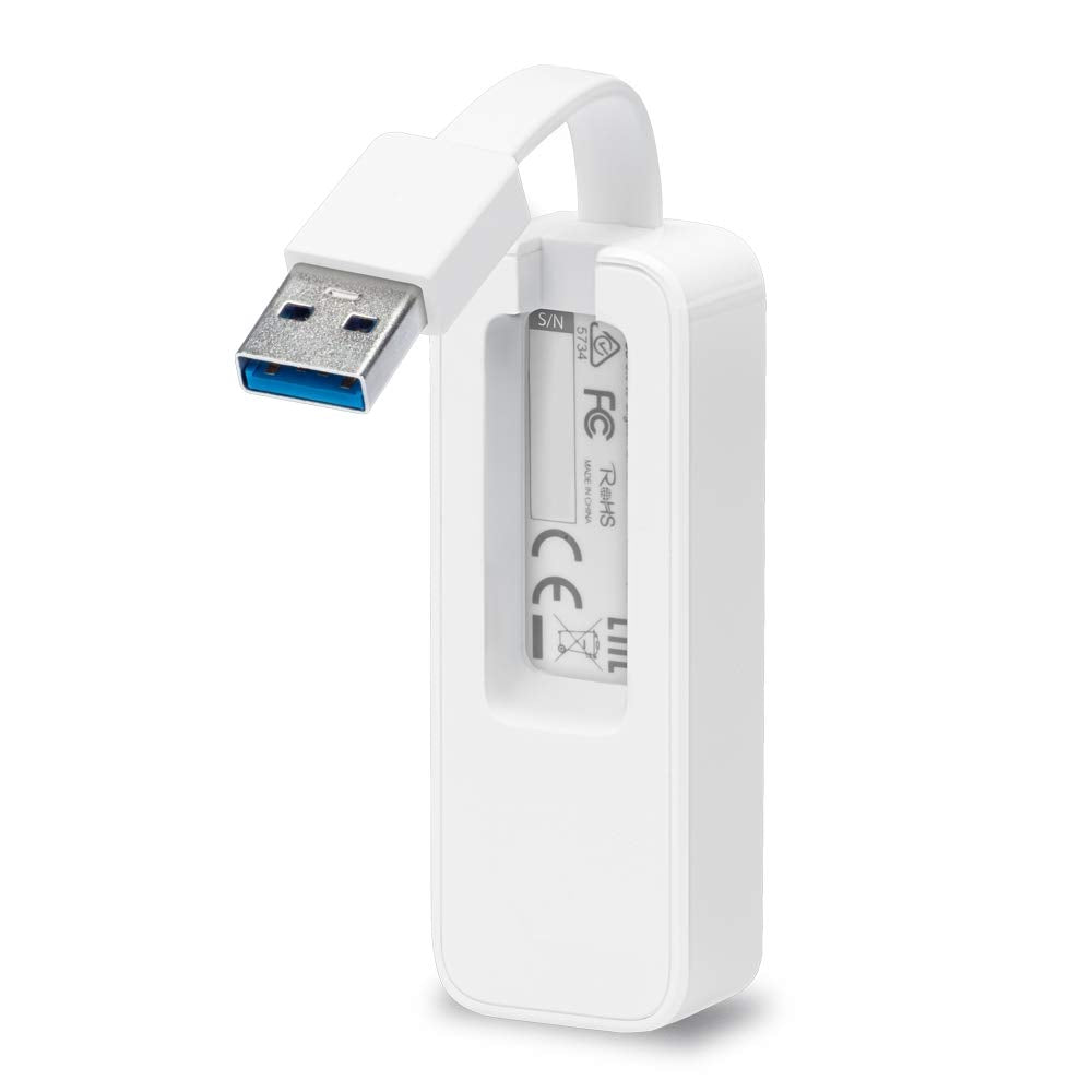 TP-Link UE300 USB 3.0 to RJ45 Gigabit Ethernet Network Adapter | for Ultrabook, Chromebook, Laptop, Desktop | Plug & Play | Foldable and Portable Design | Up to 1000 Mbps High-Speed Data Transfer