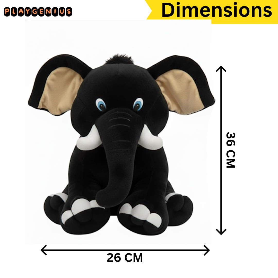 Elephant Soft Toy - Black