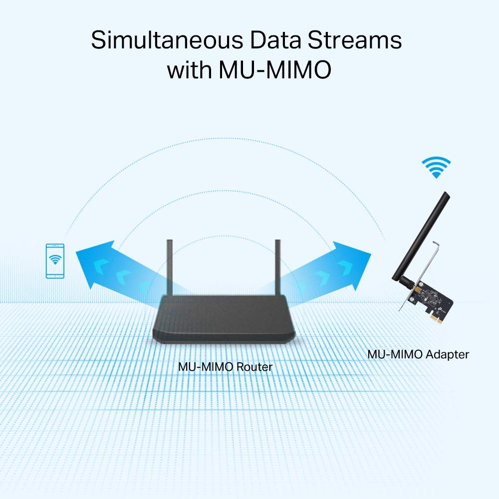 TP-Link PCIe WiFi Card AC600 for Desktop PC, Dual Band Wireless Internal Network PCI Express Adapter (Archer T2E) High-Gain Antenna, MU-MIMO, WPA3, Low Profile, Supports Windows 10/11