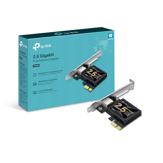 TP-Link 2.5GB PCIe Network Card (TX201) – PCIe to 2.5 Gigabit Ethernet Network Adapter, Supports Windows 11/10/8.1/8/7, Win Server 2022/2019/2016, Linux