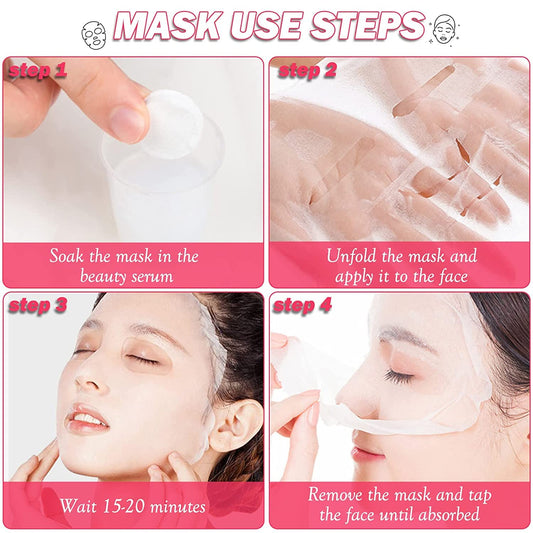 20pc Compress Magic Facial Tablet Face Tissue Napkin Paper Mask