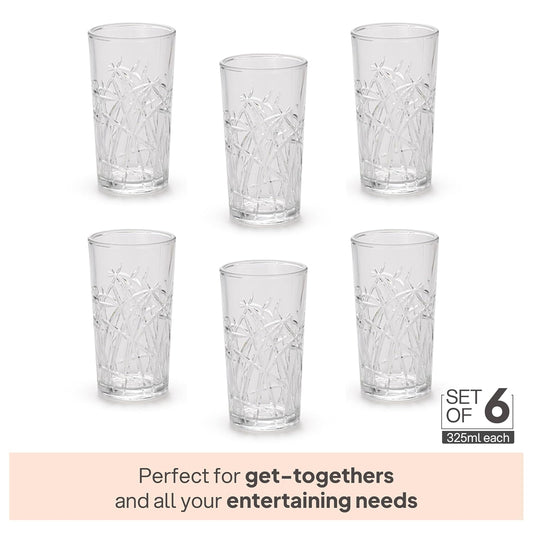 CELLO Swirl Hi-Ball Tumbler Glass Set of 6