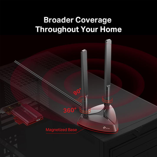 TP-Link WiFi 6 AX3000 PCIe WiFi Card (Archer TX3000E), Up to 2400Mbps, Bluetooth 5.2, 802.11AX Dual Band Wireless Adapter with MU-MIMO,OFDMA,Ultra-Low Latency, Supports Windows 11, 10 (64bit) only