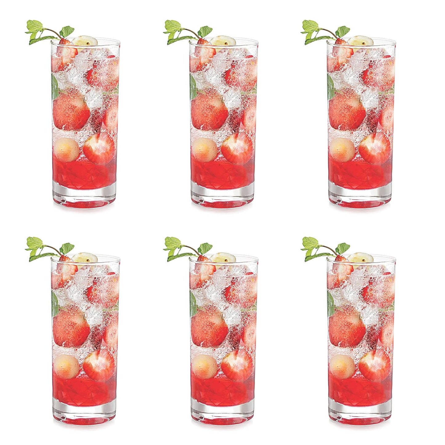 CELLO Siena Glass Tumblers|Water or Juice Glass|Set of 6