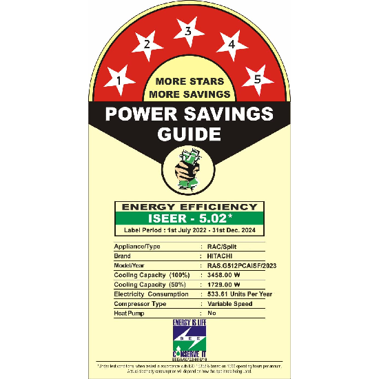 Hitachi 1 Ton 5 Star ice Clean Xpandable Plus Inverter Split AC