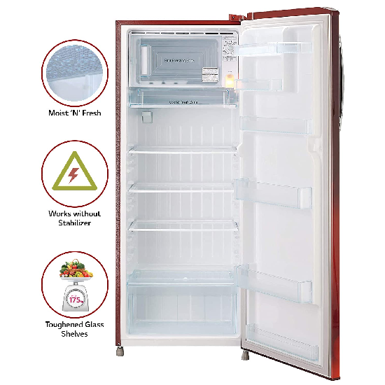 LG 261 L 3 Star Inverter Single Door Refrigerator GL-B281BSCX