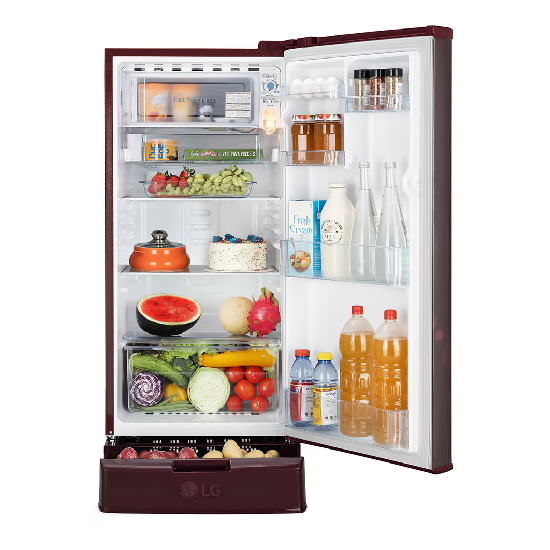 LG 185L Single Door Refrigerator, Smart Inverter Compressor 4 Star