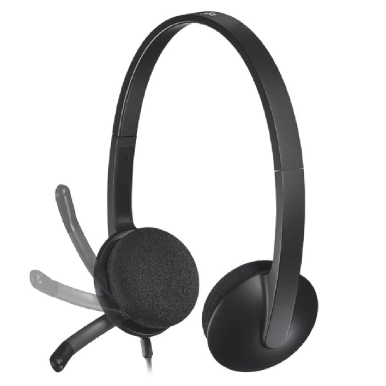 Logitech H340 Stereo Wired Over Ear Headphones With Mic