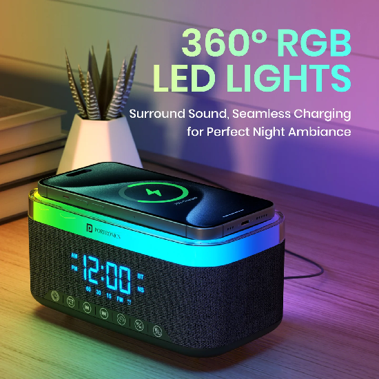 Portronics TriFusion 16W Bluetooth Speaker | 360 RGB LED Light