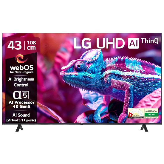 LG 108 cm (43 inches) UR75 Series 4K Ultra HD Smart LED TV 43UR75006LC