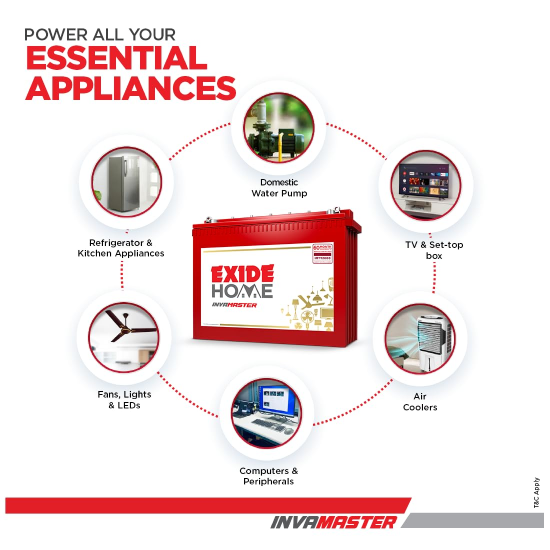 EXIDE INVA Master IMTT2000 200Ah 12V Tall Tubular Inverter Battery