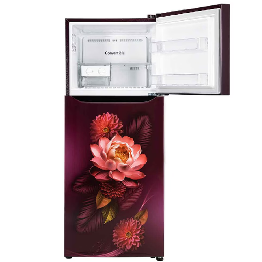 LG 240L Double Door Refrigerator Red Water Lily, 2 Star