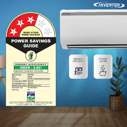 Daikin 1.5 Ton 3 Star Inverter Split AC FTKY50UV, White