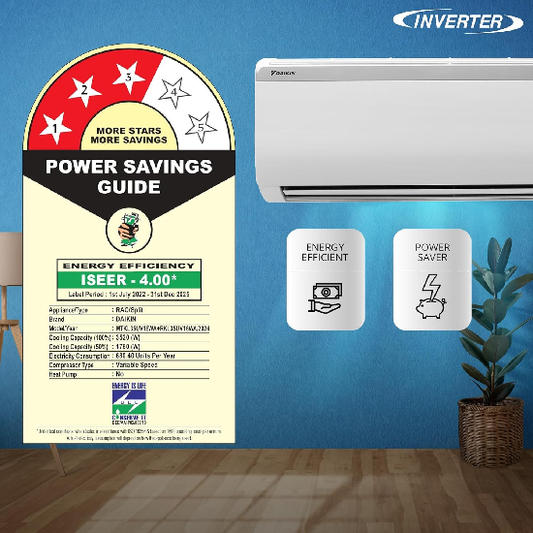 Daikin 1 Ton 3 Star Inverter Split AC MTKL35UV16, White