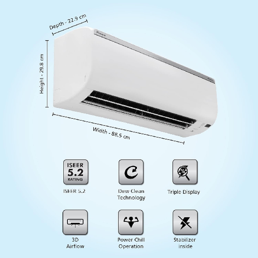 Daikin 1.8 Ton 5 Star Inverter Split AC FTKM60U,White