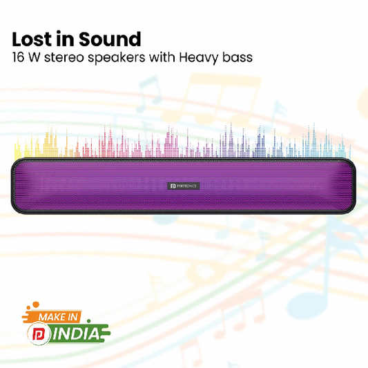 Portronics Radian 16W Bluetooth Stereo Soundbar