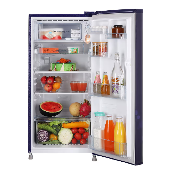LG 185L, 3 Star, Blue Euphoria Finish Single Door Refrigerator