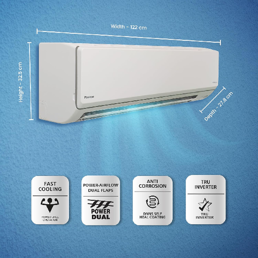 Daikin 2.6 Ton 4 Star Inverter Split AC FTKL90UV, White