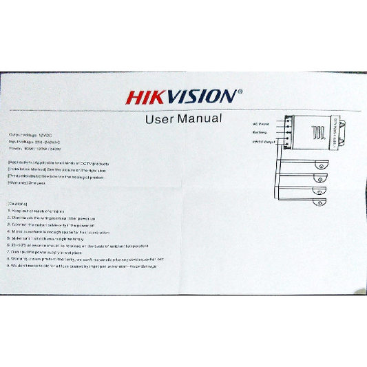 HIKVISION 8 Channel 12V 10A Switch Power Supply CCTV/SMPS