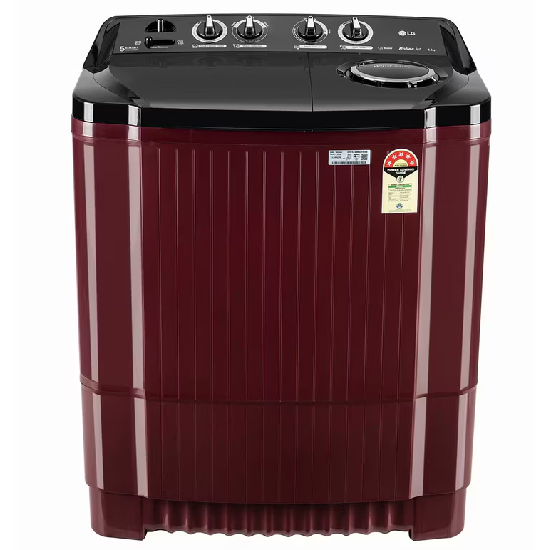 LG 8.5KG Semi Automatic Top Load Washing Machine, Burgundy