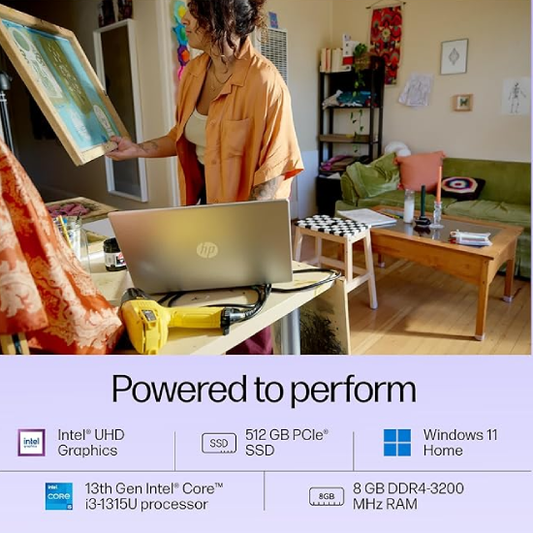 HP 15, AMD Ryzen 3 7320U (8GB LPDDR5, 512GB SSD)
