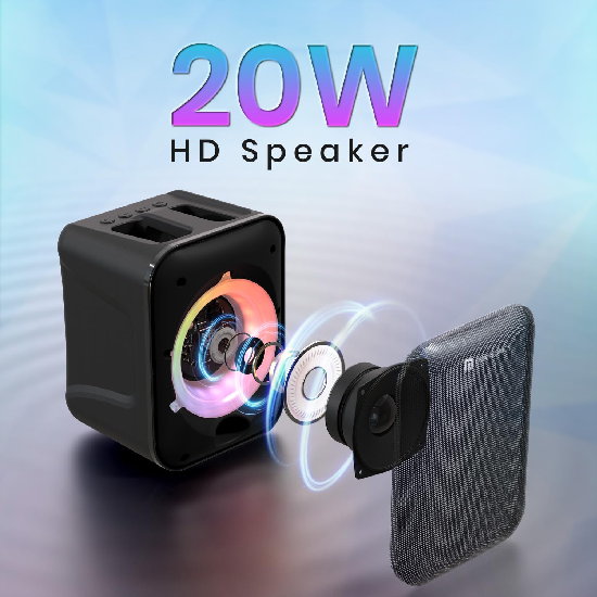 Portronics Apollo One 20W Wireless Bluetooth Portable Speaker with Wireless Karaoke Mic