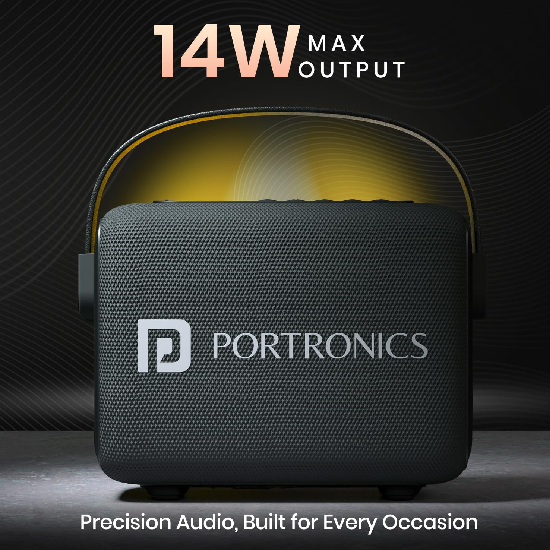 Portronics Resonate 14W Portable Bluetooth Speaker With LED Sunset Projection Lights
