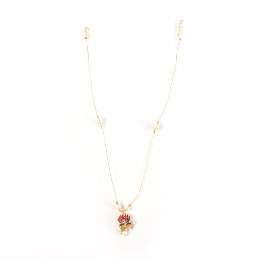 Traditional Lotus Motif Pendant Chain (1 Pc)