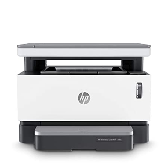 HP Neverstop 1200w Print, Copy, Scan, WiFi Laser Printer, Mess Free Reloading, Save Upto 80% on Genuine Toner, 5X Print Yield