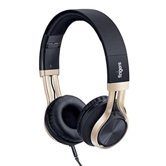 FINGERS Showstopper H5 Wired On Ear Headphone with Mic (Black)