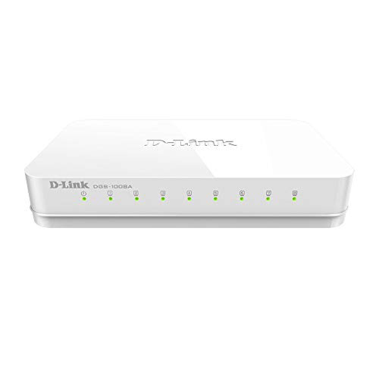 D-Link DGS-1008A 8-Port Gigabit Easy Desktop Switch11.1 x 9.8 x 16.4 cm