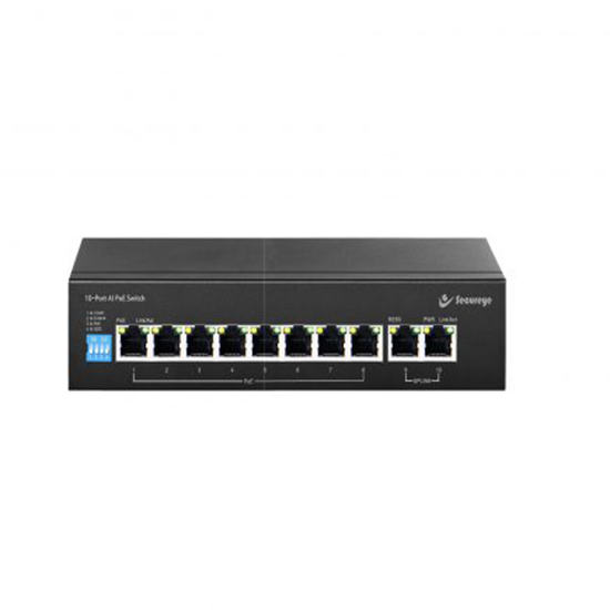 8+2 Port PoE Switches – S-8FE-2UE-LD-AI-VLAN