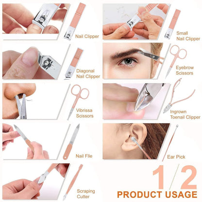 Quick Secure 16 in 1 Manicure Set Nail Cutter
