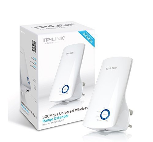 TP-Link TL-WA850RE N300 Wireless Range Extender, Broadband/Wi-Fi Extender, Wi-Fi Booster/Hotspot with 1 Ethernet Port, Plug and Play, Built-in Access Point Mode