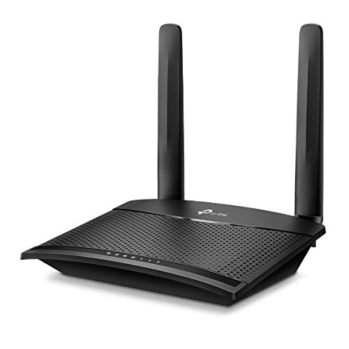 TP-Link TL-MR100 300Mbps 2.4GHz Wireless N 4G LTE, Wi-Fi N300, Plug and Play, Parental Controls, Guest Network, with Micro SIM Card Slot, WiFi Router, Black