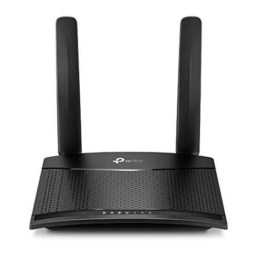 TP-Link TL-MR100 300Mbps 2.4GHz Wireless N 4G LTE, Wi-Fi N300, Plug and Play, Parental Controls, Guest Network, with Micro SIM Card Slot, WiFi Router, Black
