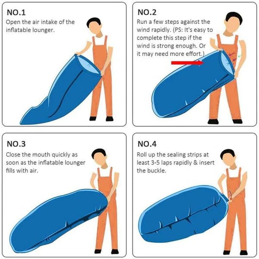 Horizonite Inflatable Lounger Air Sofa | Portable & Lightweight Air Sofa for Travelling, Camping, Hiking, Beach Parties