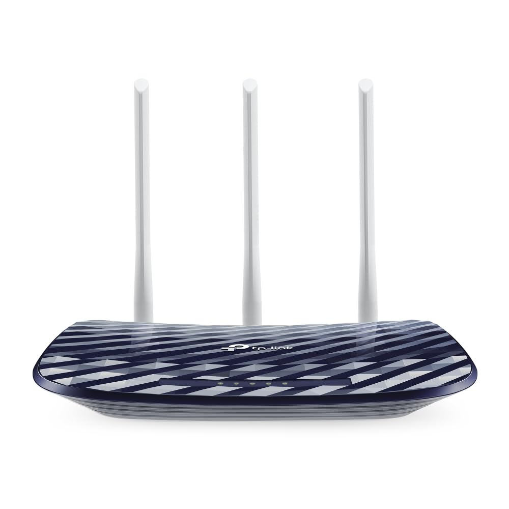 TP-Link AC750 Dual Band Wireless Cable Router, 4 10/100 LAN + 10/100 WAN Ports, Support Guest Network and Parental Control, 750Mbps Speed Wi-Fi, 3 Antennas (Archer C20) Blue, 5 GHz