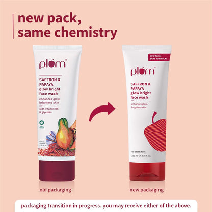 Plum Saffron & Papaya Glow & Brightening Face Wash