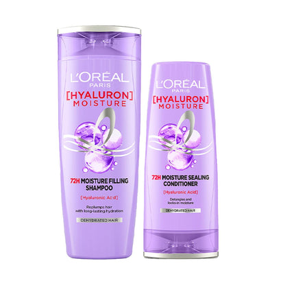 L'Oreal Paris Hyaluron Moisture 72H Filling Shampoo With Hyaluronic Acid for Dry & Dehydrated Hair
