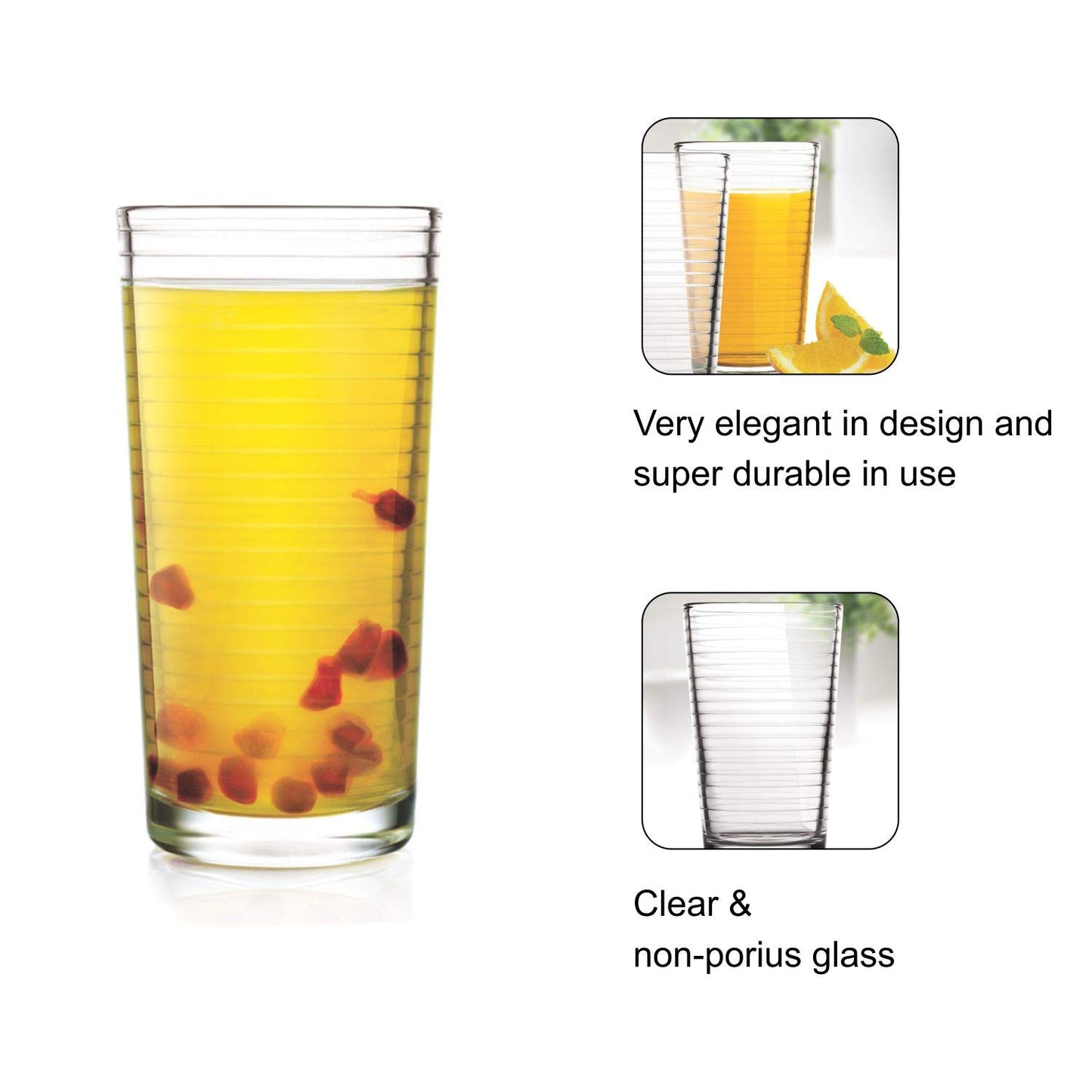 Cello Glass Tumbler - Set of 2, Transparent, 260Ml