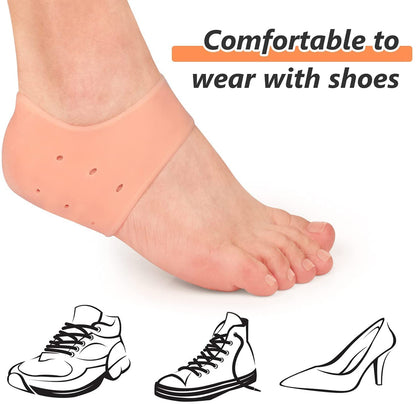 Silicone Gel Heel Pad Socks for Pain Relief