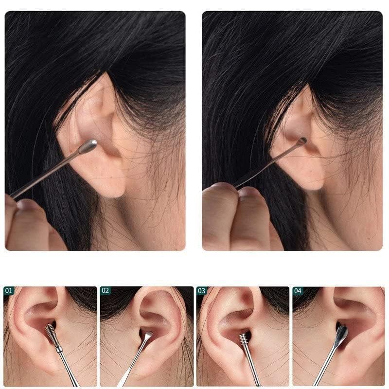 Ear Cleaning Kit Steel Reusable Ear Wax Remover