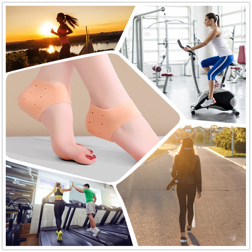 Silicone Gel Heel Pad Socks for Pain Relief