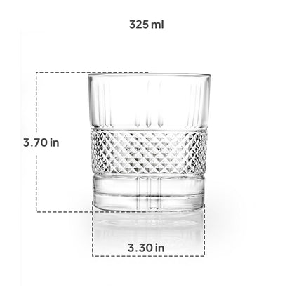 CELLO Brilliant Tumbler Glass Set of 6, 325ml Each