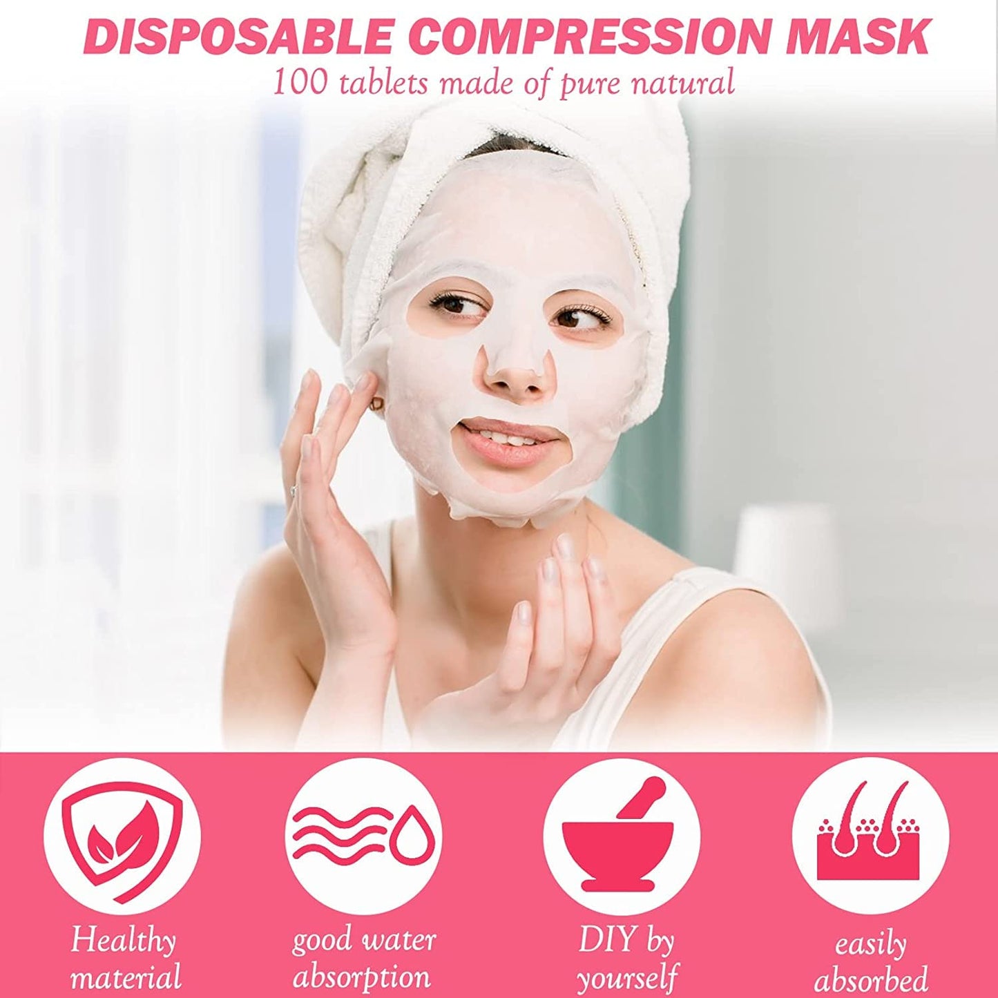 20pc Compress Magic Facial Tablet Face Tissue Napkin Paper Mask