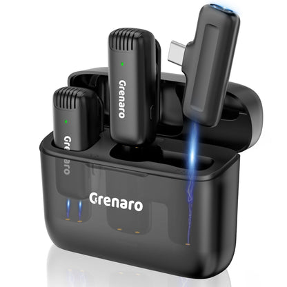 J13 Wireless Mic, Noise Reduction Lapel Mic with Charging Case, Wireless Mic