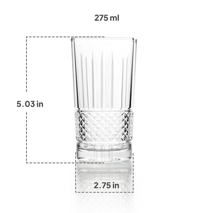 CELLO Brilliant Hi-Ball Tumbler Glass Set 275 ml