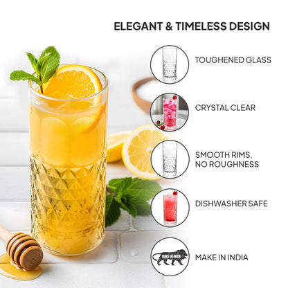 CELLO Unity Hi-Ball Tumbler Glass Set 275 ml