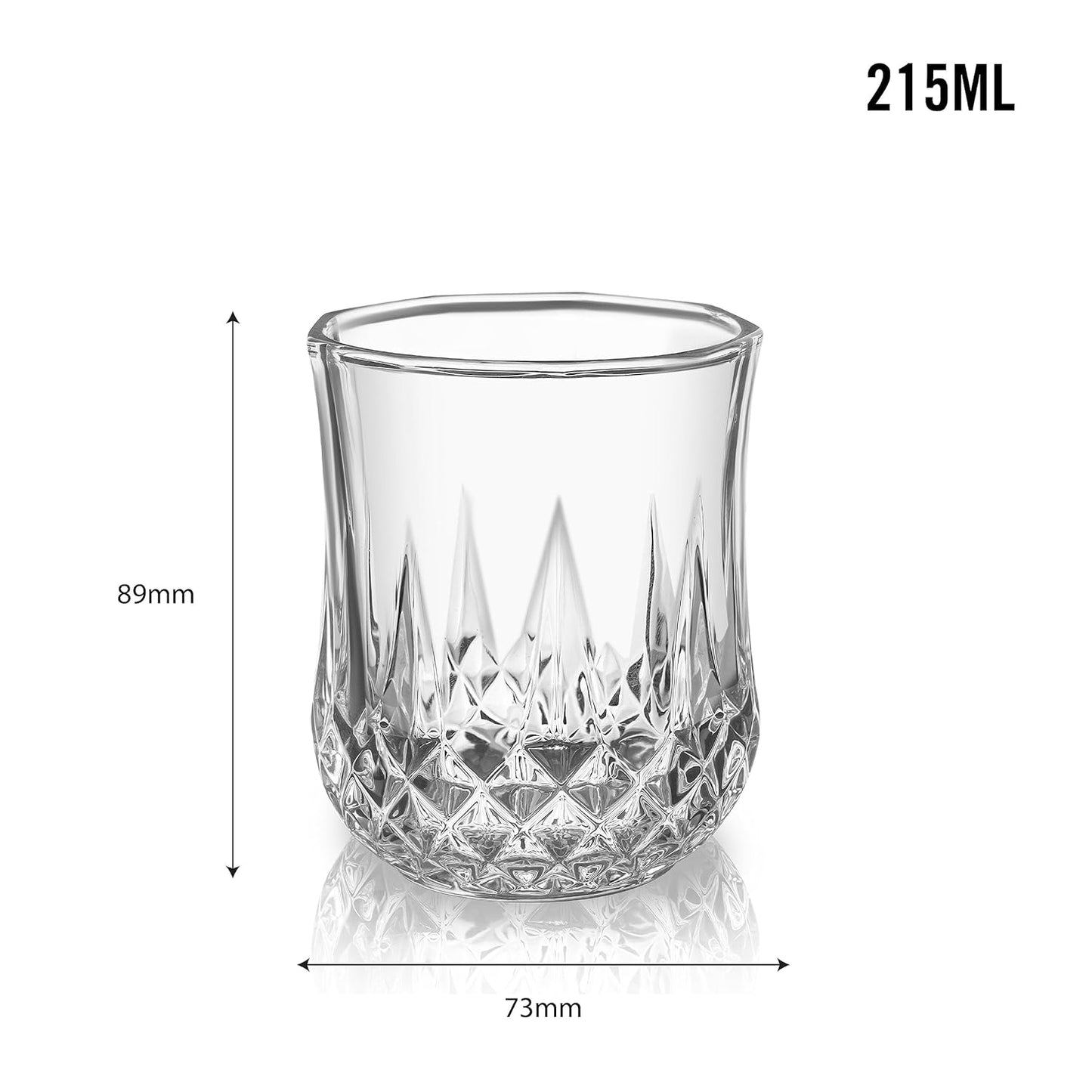 CELLO Amore Glass Tumblers | Set of 6 | 215ml